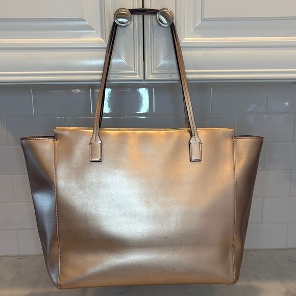 Kate Spade Bag Purse Handbag New York Sawyer Street Taden Metallic Leather Tote - Picture 4 of 16